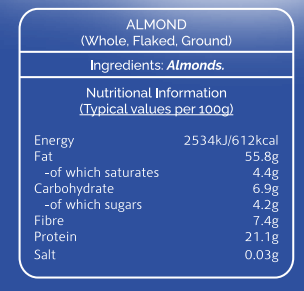 Almonds Natural 1kg