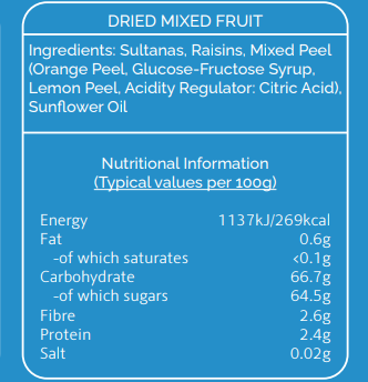 Mixed Dried Fruit 3kg